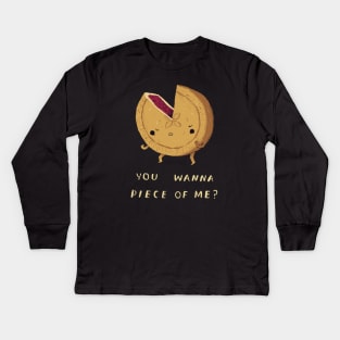 you wanna piece of me T-shirt? pie shirt Kids Long Sleeve T-Shirt